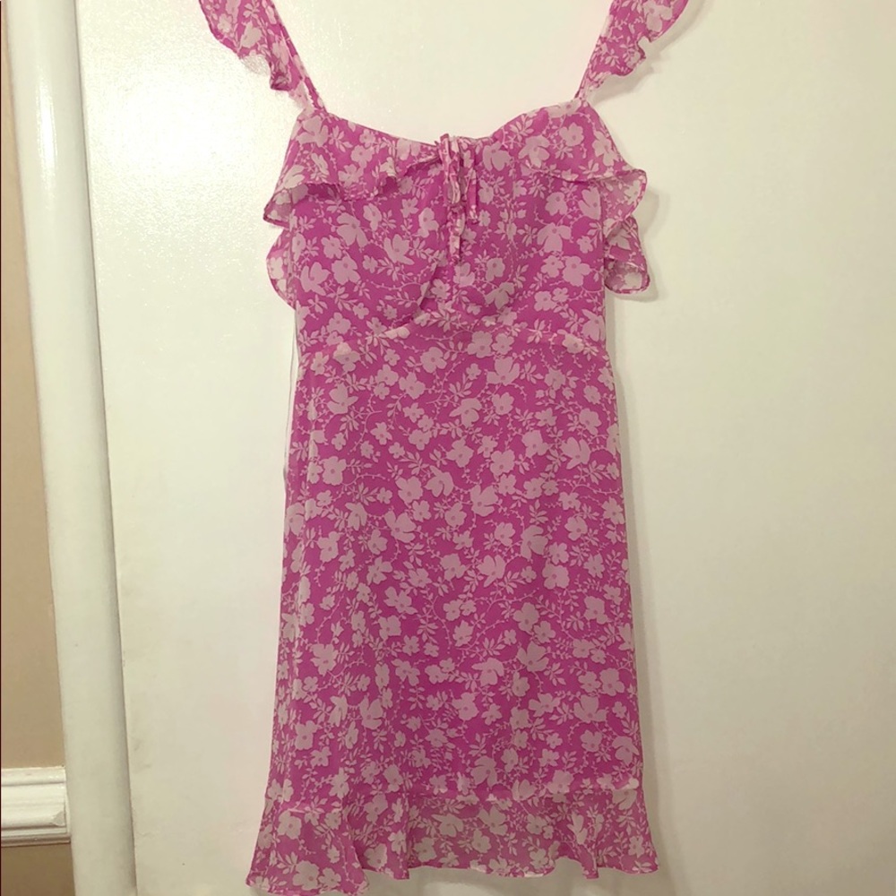Beautiful pink & white flowered dress